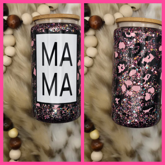 16 oz Snow Globe Tumbler – Custom Glitter Cups